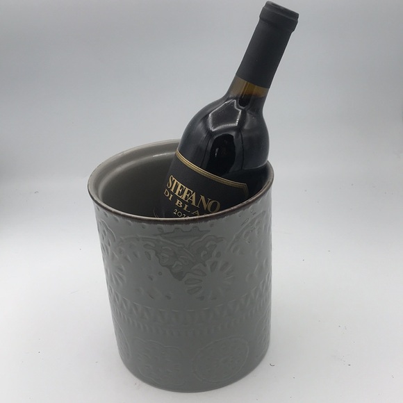 Dowan Grey Ceramic Porcelain Mandala Kitchen Utensil Holder/Wine Chiller - Picture 4 of 8